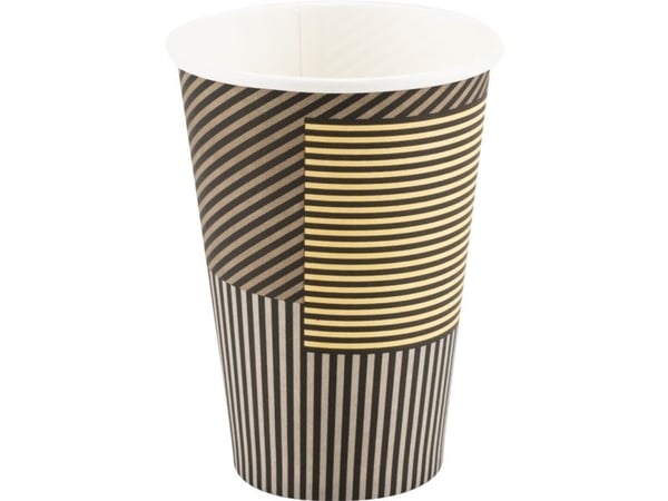 Kaffebæger Lines, ABENA Gastro, 9,2cm, Ø7cm, 20 cl, 22 cl, brun, pap/PE, 7 - (25 stk.)