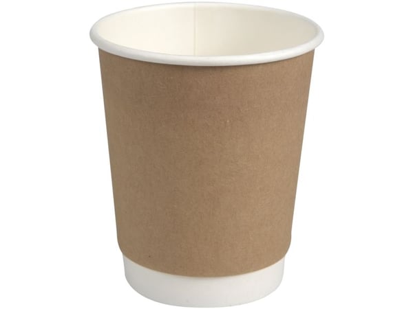 Gastro-Line - Kaffekopp - Størrelse 8 cm - Høyde 9 cm - 24 cl - avhendbar - brun (en pakke 500)