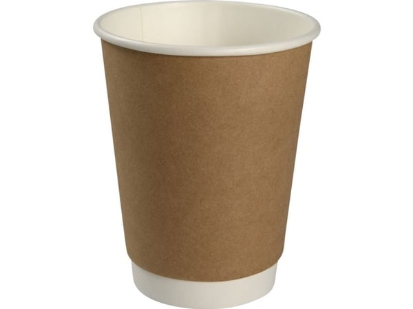 Gastro-Line - Kaffekopp - Størrelse 9 cm - Høyde 11 cm - 36 cl - avhendbar - brun (en pakke 500)
