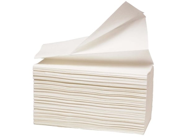 Håndklædeark, ABENA Care-Ness Excellent Plus, 2-lags, Z-fold, 24x20,3cm, 8 cm, hvid
