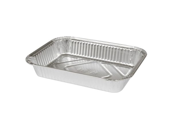 Aluminiumsbakke, ABENA Cater-Line, 19,1x13,9x3,2cm, 610 ml, aluminium - (6 stk.)