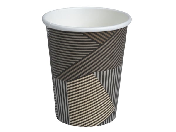 Kaffebæger Lines, ABENA Gastro, 11cm, Ø9cm, 36 cl, 38 cl, brun, pap/PE - (20 stk.)