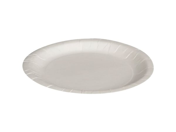 Paptallerken, ABENA Gastro, Ø18cm, hvid, pap - (20 stk.)