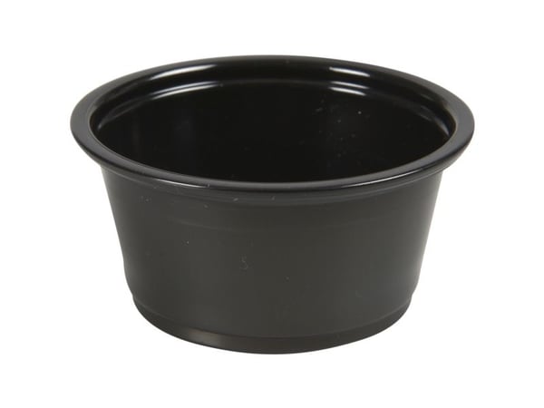 Portionsbæger, ABENA Cater-Line, 3cm, Ø6,2cm, 60 ml, 60 ml, sort, PP, 60 ml - (20 stk.)