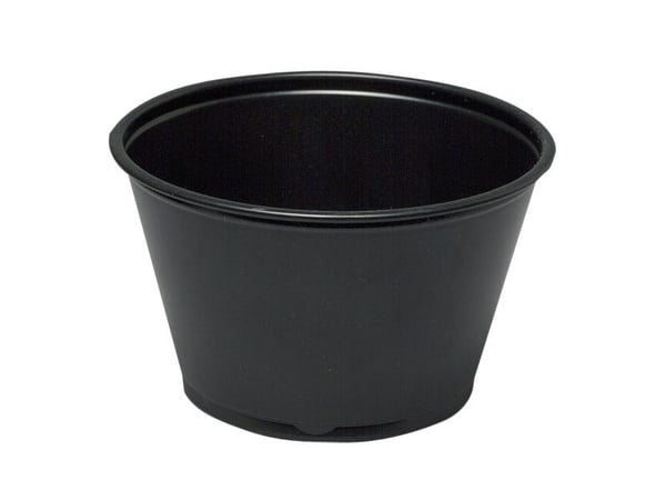 Portionsbæger, ABENA Cater-Line, 4,6cm, Ø7,4cm, 113 ml, 120 ml, sort, PP, 120 ml - (20 stk.)