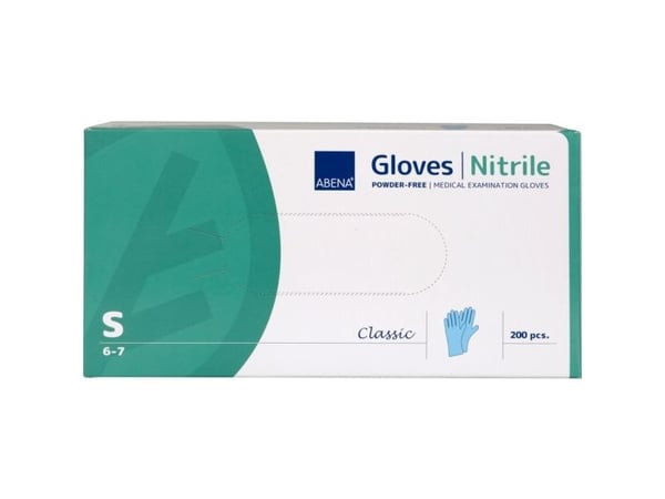 Undersøgelseshandske, ABENA Classic, S, blå, nitril