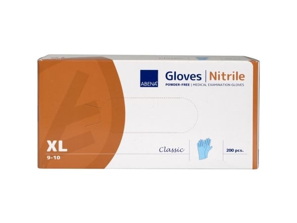 Undersøgelseshandske, ABENA Classic, XL, blå, nitril