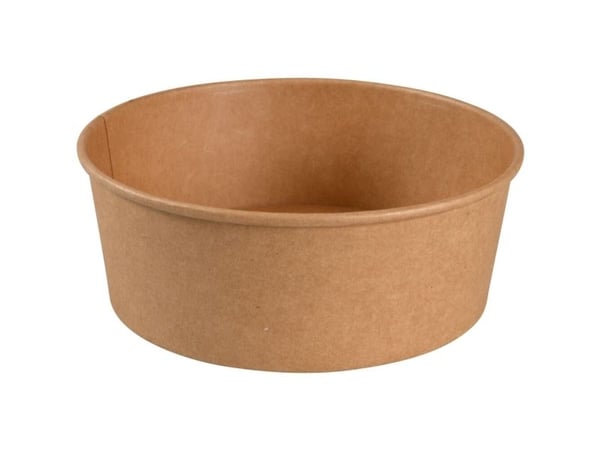 Skål, ABENA Gastro, 6,6cm, Ø18,7cm, 1100 ml, brun, pap/PE - (6 stk.)