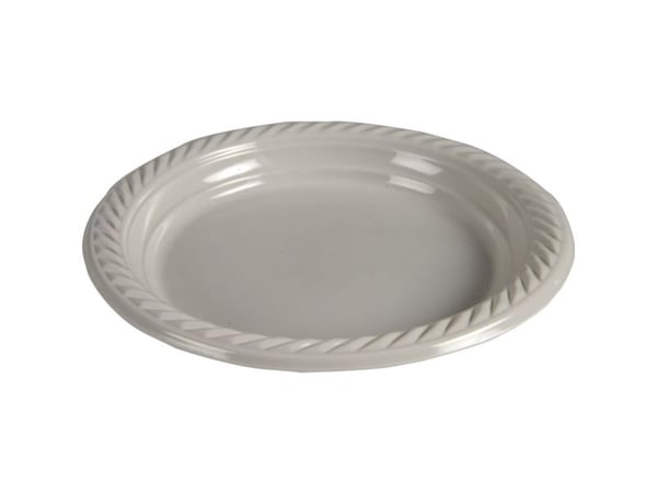 Tallerken, ABENA Gastro, Ø18cm, lysegrå, PP - (16 stk.)