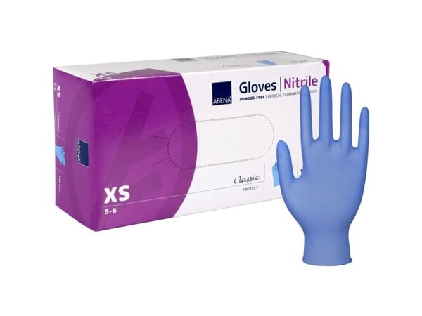 Abena - Hansker - engangs - XS - nitrilgummi - blå (en pakke 150)