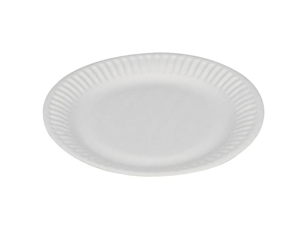 Paptallerken, ABENA Gastro, Ø15cm, hvid, pap - (20 stk.)