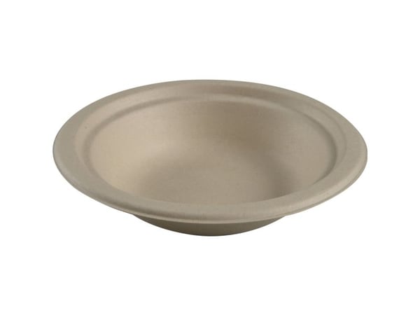 Fiberskål, ABENA Gastro, 3,8cm, Ø18cm, 400 ml, 400 ml, nature, sukkerrør - (20 stk.)
