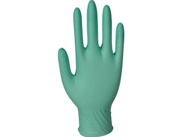 Undersøkelseshanske, ABENA Classic Sensitive, L, grønn, nitril, pudderfri - (100 stk.)