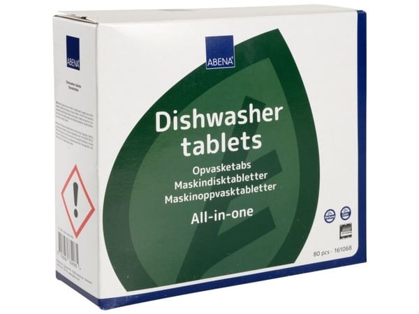 Opvasketabs, ABENA, all-in-one, vandopløselig folie, uden klor, farve og parfume - (6 stk.) Opvasketabs, ABENA, all-in-one, vandopløselig folie, uden klor, farve og parfume - (6 stk.)