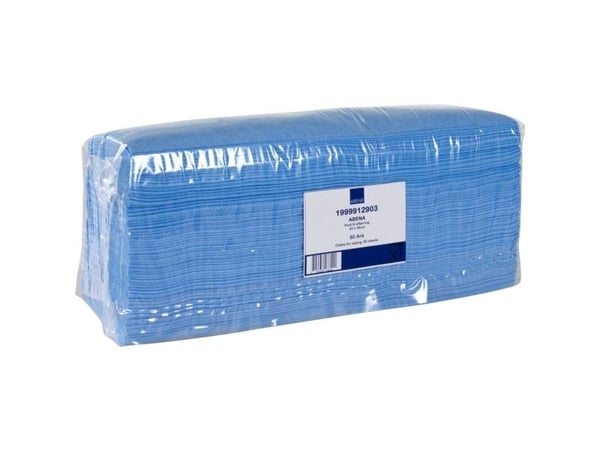 Industriväft ABENA 1-lagers, interfolierad 42x38 cm blå – (5 st.)