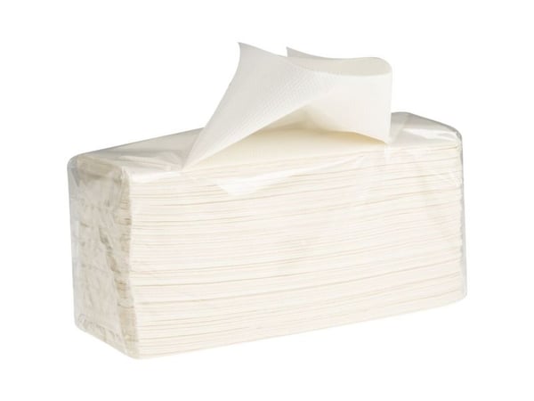 Håndklædeark, ABENA Care-Ness Excellent, 2-lags, Z-fold, 23x21cm, 8 cm, hvid, nyfiber - (28 stk.)