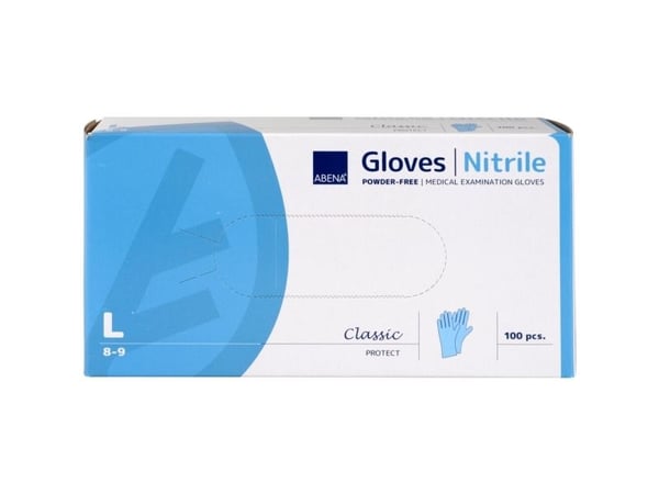 Tutkintakäsine, ABENA Classic Protect, L, sininen, nitriili