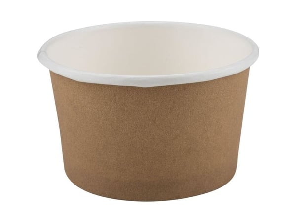 Bæger, ABENA Gastro, 4,6cm, Ø7,9cm, 140 ml, brun, pap/PE - (20 stk.)