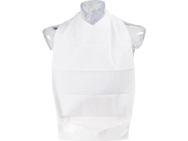 Spisestykke, ABENA Classic, 2-lags, 70x37cm, hvid, PE/tissue, med bindebånd - (9 stk.)