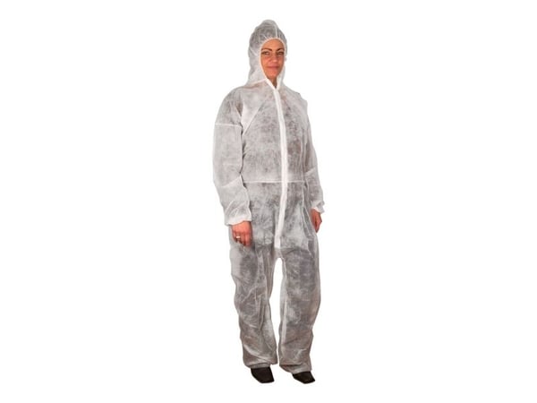 Kertakäyttöhaalari, ABENA Classic, XXL/3XL, 191x76cm, valkoinen, PP, ei-steriili - (50 kpl) - (50 kpl)