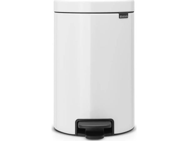 Poljinkori, Brabantia newIcon, valkoinen, jauhemaalattu teräs, 12 l, muovinen sisäsäiliö