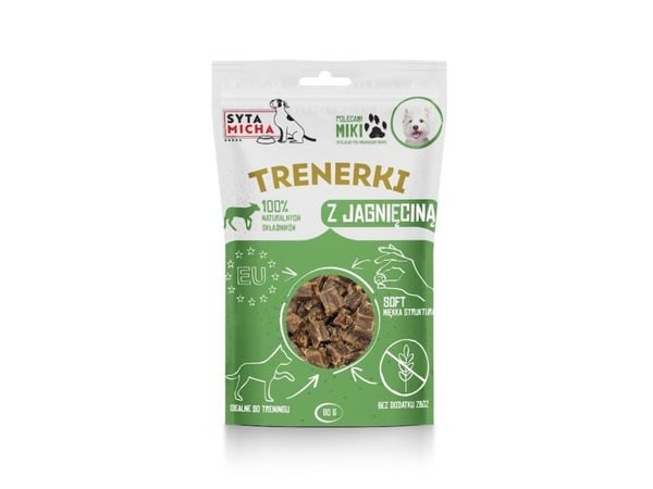 SYTA MICHA Trainers med lam til hunde - hundegodbid - 80 g