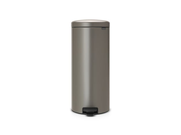 Pedalbøtte, Brabantia newIcon, platina, rustfritt stål, 30 l, med innerbøtte av plast og myktlukkende lokk