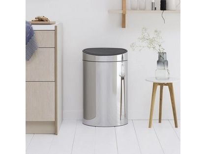 Brabantia 112881, 40 l, Rektangulær, Rustfritt stål, Pedal, 435 mm, 302 mm