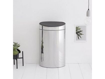 Brabantia 112881, 40 l, Rektangulær, Rustfritt stål, Pedal, 435 mm, 302 mm