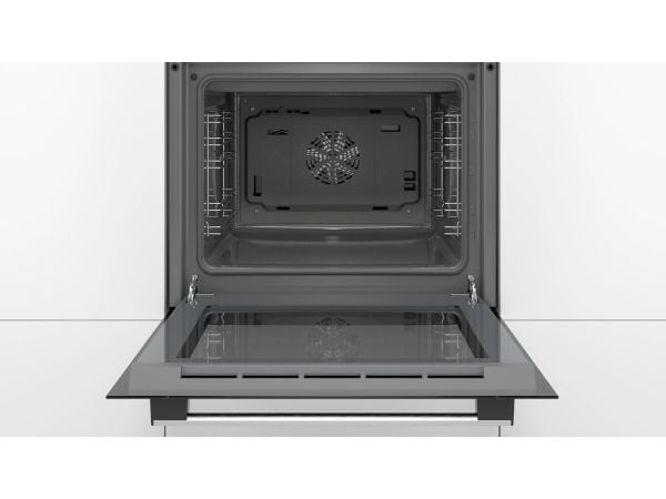Bosch Serie | 2 HBF133BA0 - Ovn - innebygd - fordypning - bredde: 56 cm - dybde: 55 cm - høyde: 57.5 cm - med selvrens - Klasse A - svart