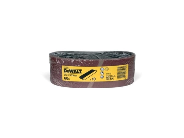 DeWalt DT3302-QZ hiomahihna; 75x533 mm; K60; 10 kpl.