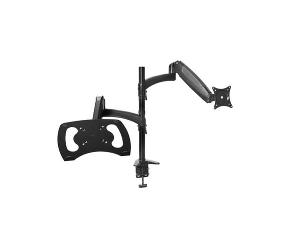 Trust Mara - Monteringssett (dobbeltarm) - for skjerm / notebook - svart - skjermstørrelse: up to 32" (monitor) / up to 17" (notebook) - skrivebord...