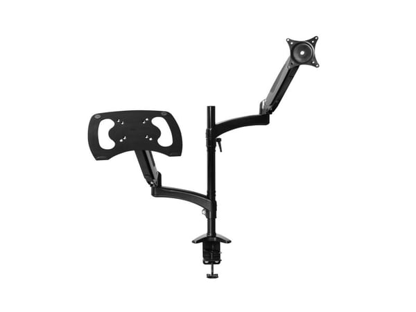 Trust Mara - Monteringssett (dobbeltarm) - for skjerm / notebook - svart - skjermstørrelse: up to 32" (monitor) / up to 17" (notebook) - skrivebord...