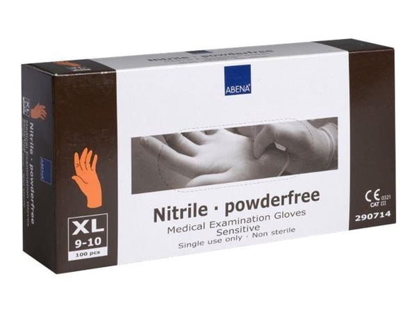 Abena - Hansker - engangs - XL - nitrilgummi - oransje (en pakke 100)