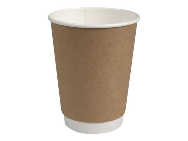 Gastro-Line - Kaffekopp - Størrelse 9 cm - Høyde 11 cm - 36 cl - avhendbar - brun (en pakke 500)