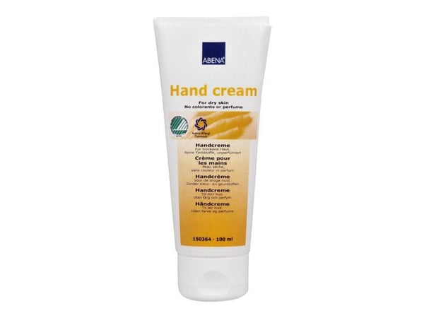 Håndkrem, ABENA, 100 ml, uten farge og parfyme, 35 % - (6 stk.)