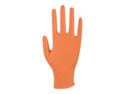Abena - Hansker - engangs - L - nitrilgummi - oransje (en pakke 100)