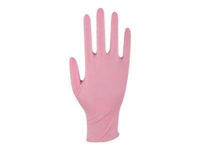 Undersøkelseshanske, ABENA Classic Sensitive, S, rosa, nitril, pudderfri - (100 stk.)