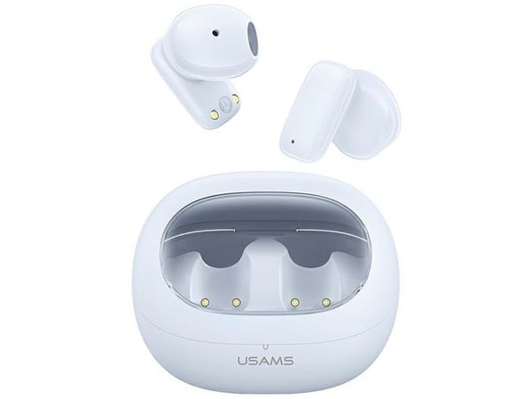 USAMS Bluetooth-hörlurar 5.3 TWSTD Series trådlösa vit BHUTD01 (TD22)