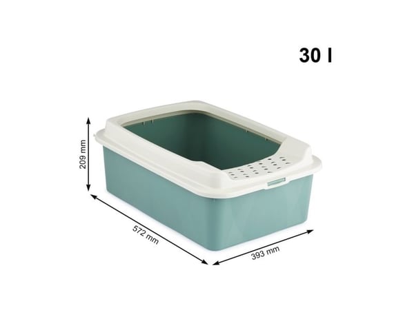Rotho Bonnie, Katt, Åpen, Grønn, Grå, Spenne, 572 mm, 393 mm