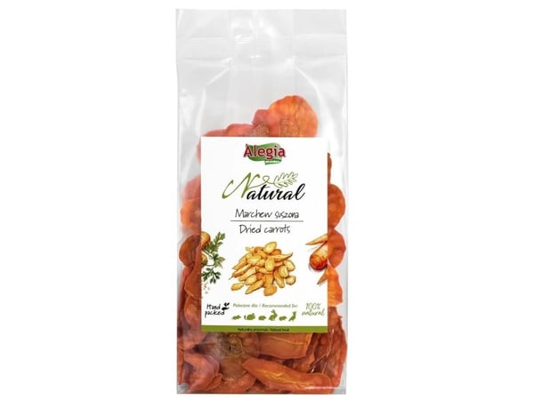 ALEGIA Dried carrots - godbidder til gnavere og kaniner - 60g