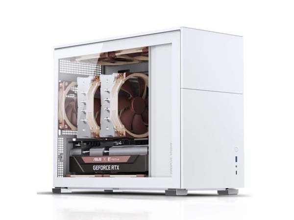 Jonsbo D31 STD, Midi Tower, PC, Valkoinen, DTX, ITX, mikro ATX, Terästä, Pelaaminen