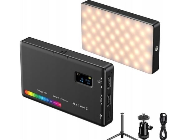 Apexel LED 140 RGB / 3100 mAh 1/4" ISO + stativ + 3D hode (APL-FL07)