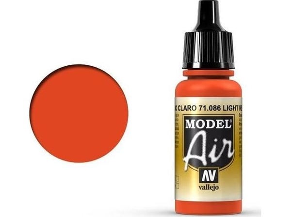 Vallejo 71.086, 17 ml, Röd, Matt, Flaska