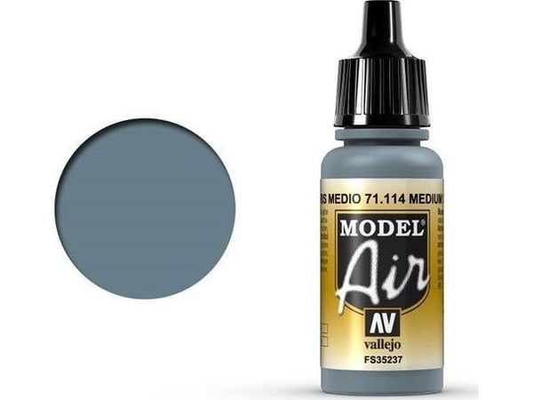 Vallejo 71.114, 17 ml, Grå, Matt, Flaska