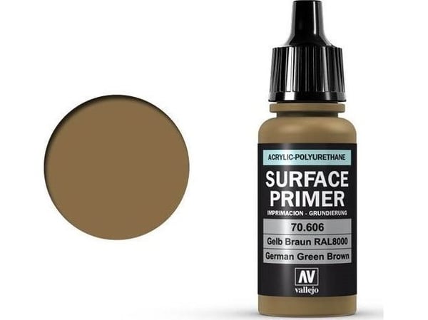 Vallejo 70.606, Grunning, Metall, Plastikk, Polyvinylklorid (PVC), Ferdigmikset, Messing, Metall, Plastikk, Tre, Brun, Grønn, Matt