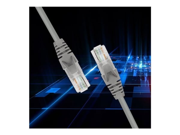 Qoltec - Koblingskabel - RJ-45 (hann) til RJ-45 (hann) - UTP - CAT 5e - uten hindringer - grå