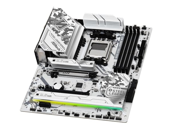 ASRock B650 Steel Legend WiFi - Moderkort - ATX - Socket AM5 - AMD B650 Chipuppsättning - USB-C 3.2 Gen 2x2, USB 3.2 Gen 2, USB-C 3.2 Gen 1, USB 3....