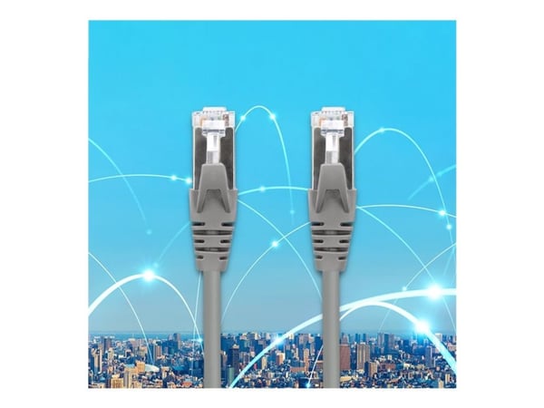 Qoltec - Koblingskabel - RJ-45 (hann) til RJ-45 (hann) - FTP - CAT 5e - uten hindringer - grå