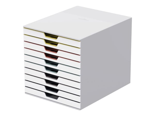 DURABLE VARICOLOR MIX 10 - Skuffskap - 10 skuffer - for ANSI A (Letter) (216 x 279 mm), A4 (210 x 297 mm), C4 (229 x 324 mm), Folio (216 x 330 mm) ...